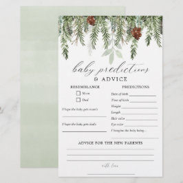 Cartão de aconselhamento para previsões de bebês n