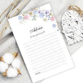 Cartão de aconselhamento sobre o gênero rosa e azu