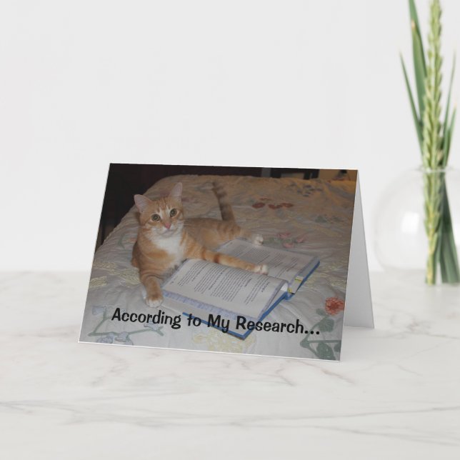 Cartão De acordo com minha pesquisa… (Frente)