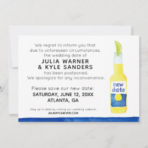 Cartão de Adiamento de Casamento