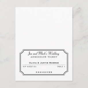 Cartão de Admissão de Filme Preto e Branco