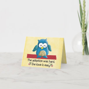 cartão de adoção de congatulações