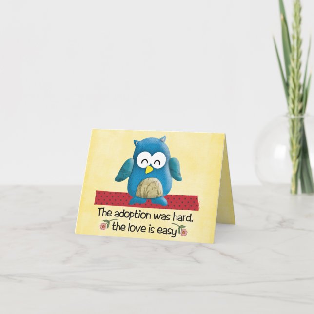 cartão de adoção de congatulações (Frente)