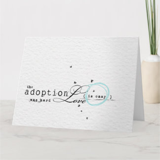 cartão de adoção de congatulações