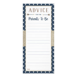 Cartão de Advertência, Chá de fraldas, Burlap