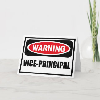 Cartão de advertência de VICE-PRINCIPAL