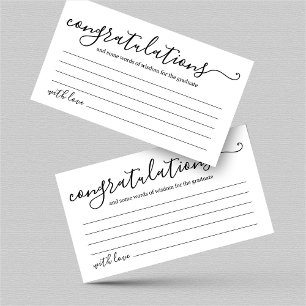 Cartão de Advertência e de Desejo de Graduação