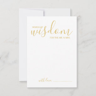 Cartão de Advertência e Desejo para Casamento de S