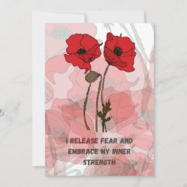 Cartão de afirmação de parto com flores