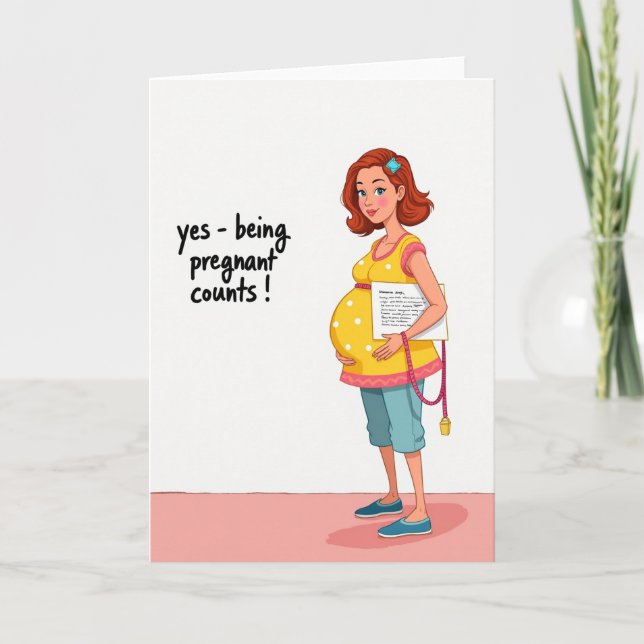Cartão de Afirmação do Dia das Mães Esperadas (Frente)