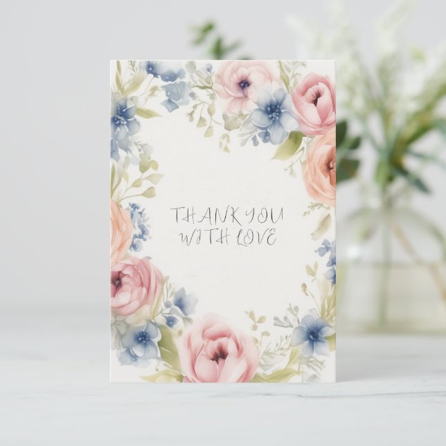 Cartão de agradecimento (Em pé/Frente)