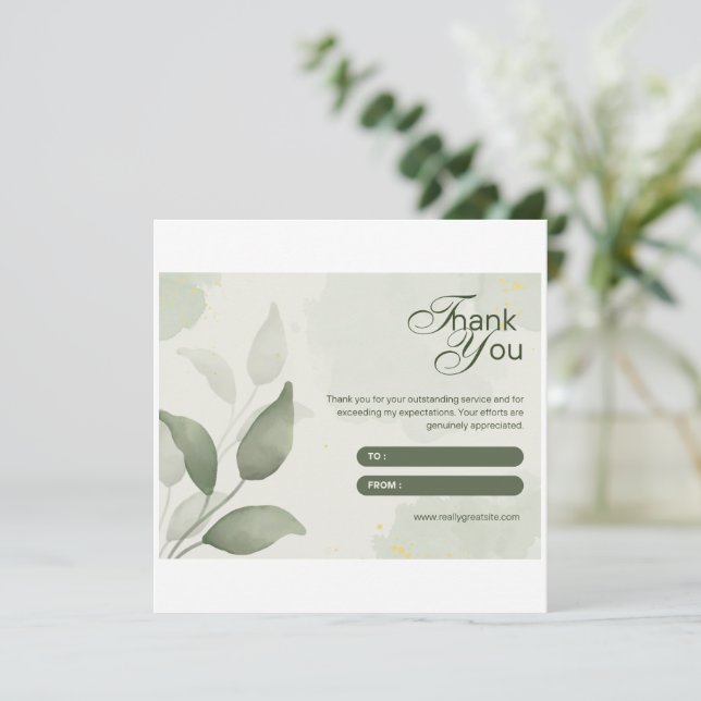 cartão de agradecimento (Em pé/Frente)