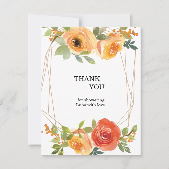 cartão de agradecimento (Frente)