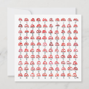 Cartão De Agradecimento 100 dias, 100 Cogumelos