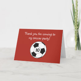 Cartão De Agradecimento 10th Birthday Soccer Sports Boys Kids