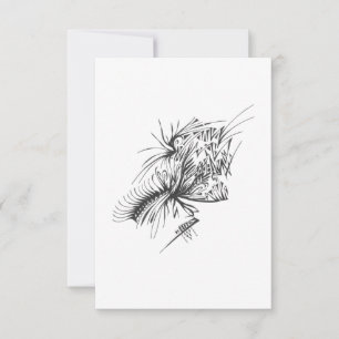 Cartão De Agradecimento 119 Preto Branco Arte Tribal Tatuagem Abstrata