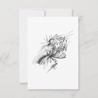 Cartão De Agradecimento 119 Preto Branco Arte Tribal Tatuagem Abstrata