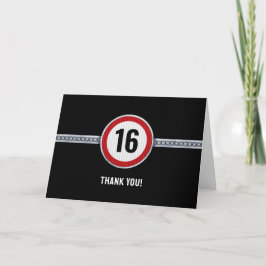 Cartão De Agradecimento 16th Birthday Speed Limit