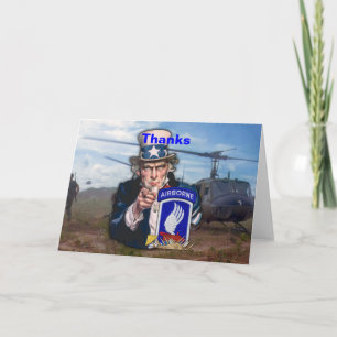 Cartão De Agradecimento 173rd airborne brigade nam patch Card