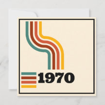 1970 Aniversário do Poster vintage Retroativo ou R