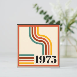 Cartão De Agradecimento 1975 - Faixa Retroativa - Laranja Vintage