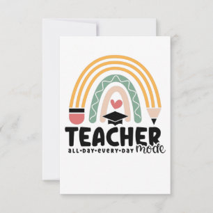 Cartão De Agradecimento 1 - Engraçado Modo de Professora Ensinando Present