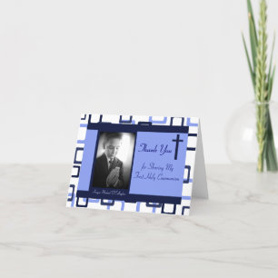 Cartão De Agradecimento 1st Communion Thank You - Boy