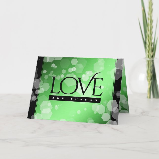 Cartão De Agradecimento 20 Elegante 38º aniversário do casamento do Emeral (Frente)