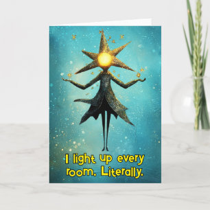 Cartão De Agradecimento *~* 24 Whimsical Glow Funny Magical Christmas AP97