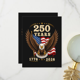 Cartão De Agradecimento 250 Aniversário EUA 250 Anos 1776-2026