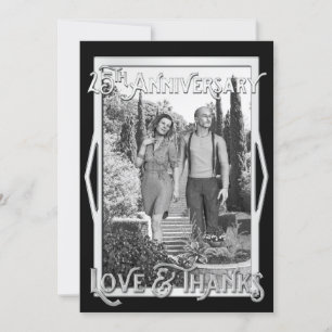 Cartão De Agradecimento 25 Aniversário do Amor e Obrigado