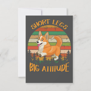Cartão De Agradecimento 2 Pernas Curtas Grande Atitude Corgi
