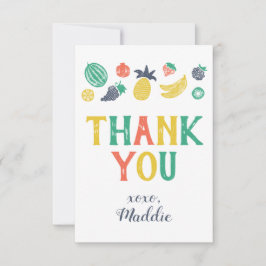 Cartão De Agradecimento 2-tti Fruiti Segundo Aniversário Obrigado