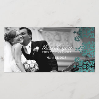 Cartão De Agradecimento 311-Dashing Damask | Sea Garden - Obrigado Foto