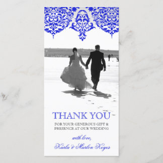 Cartão De Agradecimento 311 Mon Cherie Damask The New Blue