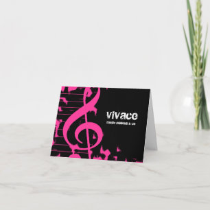 CARTÃO DE AGRADECIMENTO 311-MUSICAL MAESTRO - GRUNGE HOTT PINK