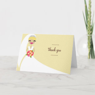 CARTÃO DE AGRADECIMENTO 311-UPDO BRIDE THANK YOU BLONDE