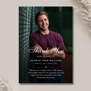 Cartão De Agradecimento 3.5x5 Obrigado Simpatia de Foto Funeral Personaliz