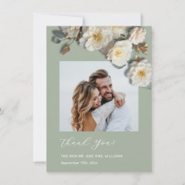 Cartão De Agradecimento 3D Yellow White Roses