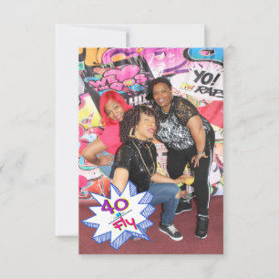 Cartão De Agradecimento 40 e obrigado do salto 40th Birthday  de Fly Hip