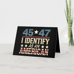 Cartão De Agradecimento 45 47 Identifico-Me Como Uma Vintage De Bandeira A