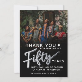 Cartão De Agradecimento 50º aniversário da fotografia do 50º aniversário d