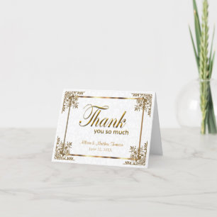 Cartão De Agradecimento 50º Aniversário de Bodas de Ouro - Obrigado