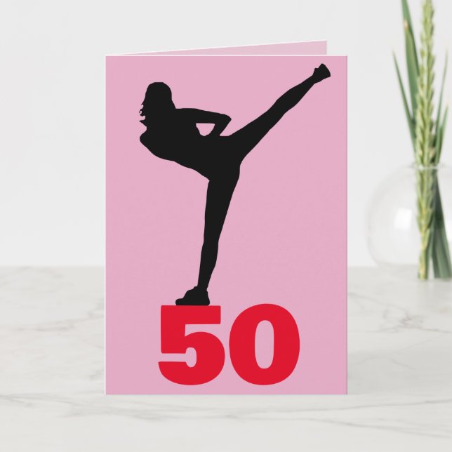 CARTÃO DE AGRADECIMENTO 50º ANIVERSÁRIO KICK STRETCH KICK GREETING CARD (Frente)