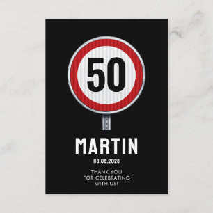 Cartão De Agradecimento 50º Aniversário - QUALQUER IDADE