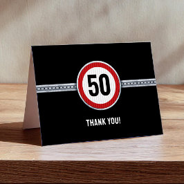 Cartão De Agradecimento 50º Aniversário - QUALQUER IDADE