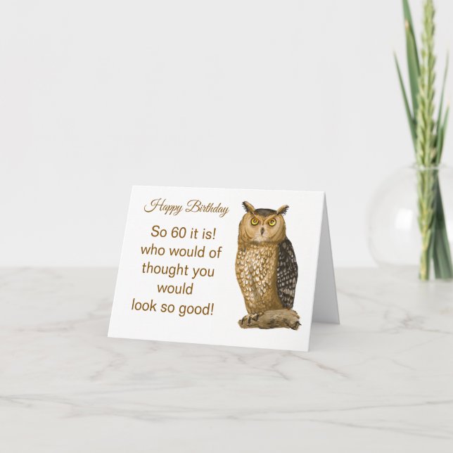 Cartão De Agradecimento 60 year old Birthday Card  (Frente)