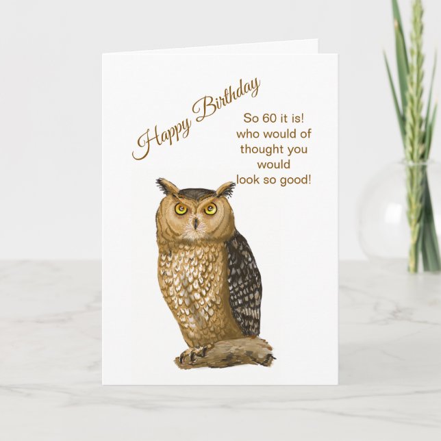 Cartão De Agradecimento 60 year old Birthday Card  (Frente)