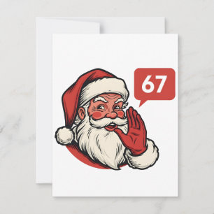 Cartão De Agradecimento 67 Natal Alegre Seis Sete Brainrot Papai Noel