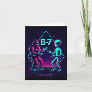 Cartão De Agradecimento 67 Seis Sete Meme Engraçado Pé Grande Alienígena S
